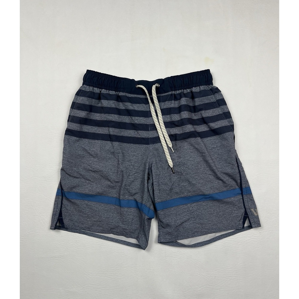 Vuori Trail Shorts Mens Small Blue Striped Lined Performance Athletic